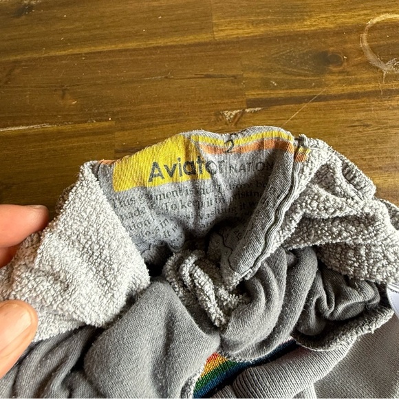 Aviator Nation Gray Sweatpants with Colorful Cuffs - Picture 3 of 8